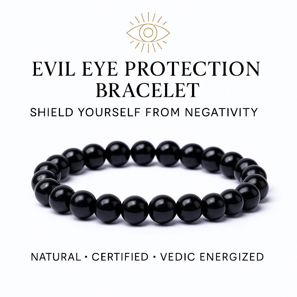 Evil Eye Protection Black Tourmaline Bracelet