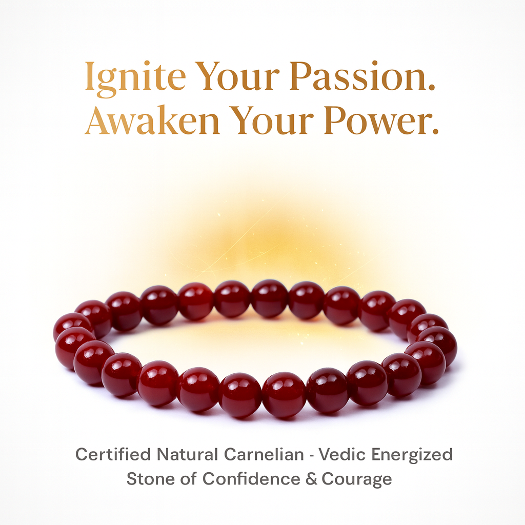 Red Carnelian Crystal Bracelet – Motivation, Confidence & Creativity Stone