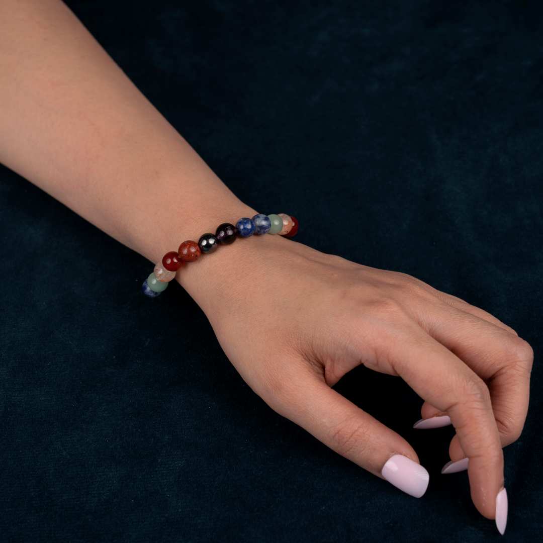 AstroJeet Seven Chakra Well-Being Bracelet – Balancing, Healing & Positive Energy